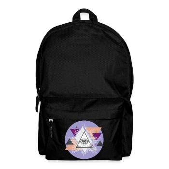 Geometric Triangular Eye with Auras - Backpack - black - Front