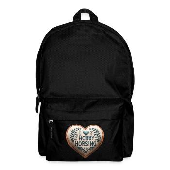 "I Love Hobby Horsing" Herz - Rucksack - Schwarz - Vorne