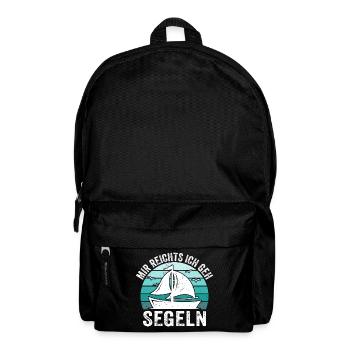 Mir reichts ich geh segeln t-shirt segler - Rucksack - Schwarz - Vorne