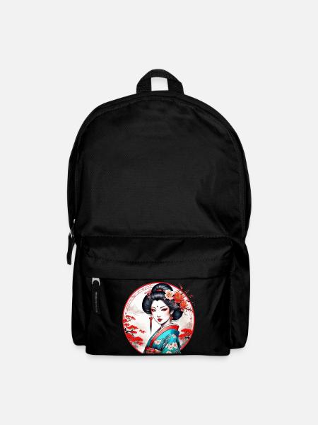 Japanese geisha girl - Backpack - black