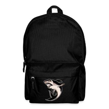 Traditionelles Tattoo des weißen Hais der alten Schule - Rucksack - Schwarz - Vorne