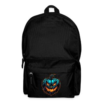 Gruseliger Bunter Halloween Kürbis - Rucksack - Schwarz - Vorne