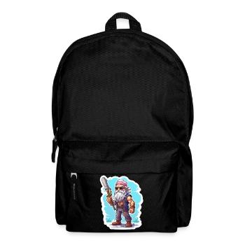 Pixel Rocker Mit Langem Bart Gaming Shirt - Rucksack - Schwarz - Vorne