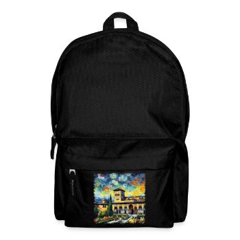 Iconic Alhambra Palace in Van Gogh style - Backpack - black - Front