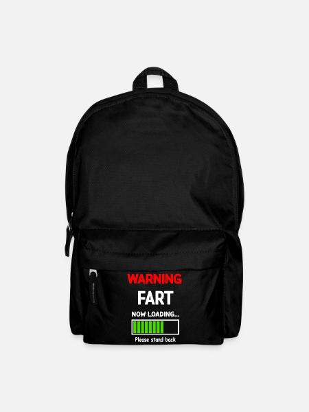 Comic Humour Fart Loading T-Shirt - Backpack - black
