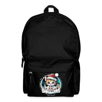 Christmas Cat - Meowy Christmas - Backpack - black - Front
