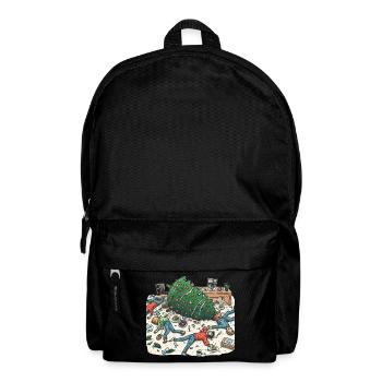 Exuberant Christmas tree party - Backpack - black - Front