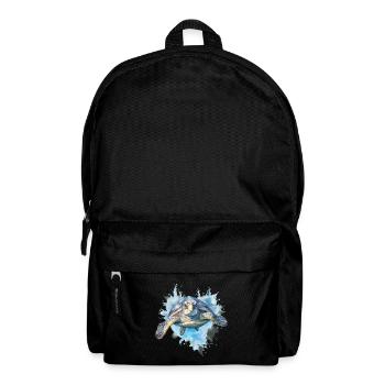 Tortue bleue - Sac à dos - noir - Devant