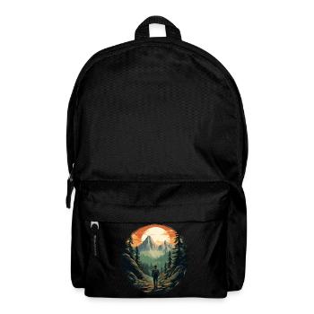 Wald-Natur-Trekking-Abenteuer - Rucksack - Schwarz - Vorne