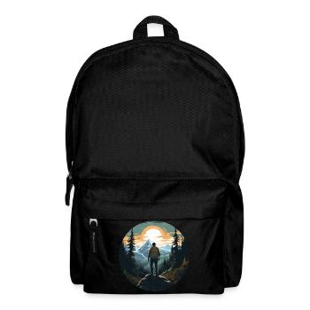 Wald-Natur-Trekking-Abenteuer - Rucksack - Schwarz - Vorne