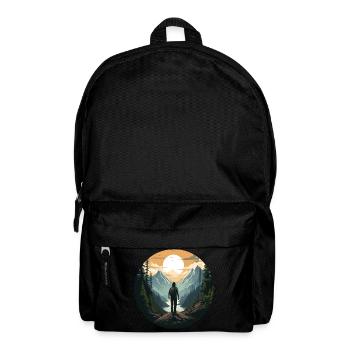 Wald-Natur-Trekking-Abenteuer - Rucksack - Schwarz - Vorne