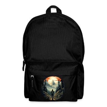 Wald-Natur-Trekking-Abenteuer - Rucksack - Schwarz - Vorne