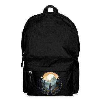 Wald-Natur-Trekking-Abenteuer - Rucksack - Schwarz - Vorne