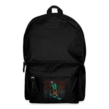 Snowboarder Schnee Tailgrab Sprung - Rucksack - Schwarz - Vorne