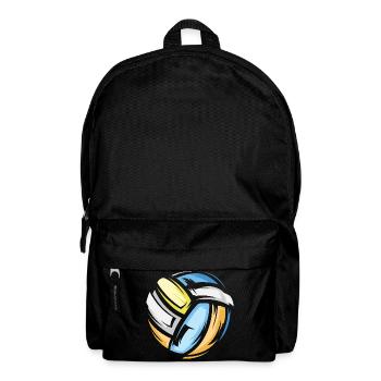 volleyball 3D icon colorful colors beach volleyball - Backpack - black - Front