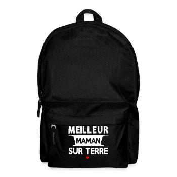 Citation Maternelle Sur Terre - Sac à dos - noir - Devant