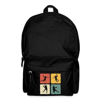Handball Player Retro T-Shirt Handball - Backpack - black - Front