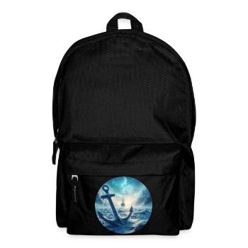 Anker und Schiff Eis Landschaft - Rucksack - Schwarz - Vorne