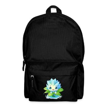 Kawaii Male on Water Lily – Blue Design - Backpack - black - Front