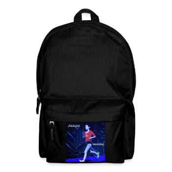 Joggerin, laufsüchtige Frau - Rucksack - Schwarz - Vorne