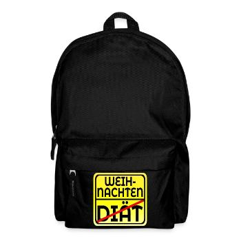 WEIHNACHTSESSEN - DIÄT ABNEHMEN SPRÜCHE LUSTIG - Rucksack - Schwarz - Vorne