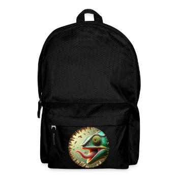 Chameleon with bees and long tongue - Backpack - black - Front