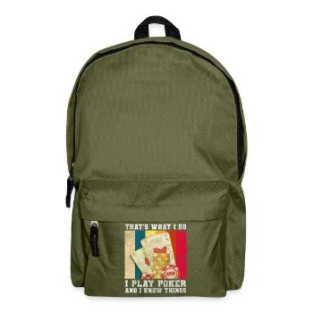 Spieler Karten Doppelkopf - Rucksack - Olivgrün - Vorne