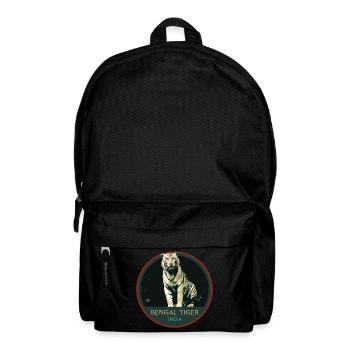 Bengalischer Tiger Porträt Aufnäher: Indische Fauna - Rucksack - Schwarz - Vorne