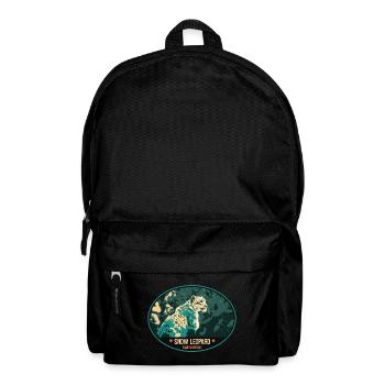 Snow Leopard illustration patch - Backpack - black - Front