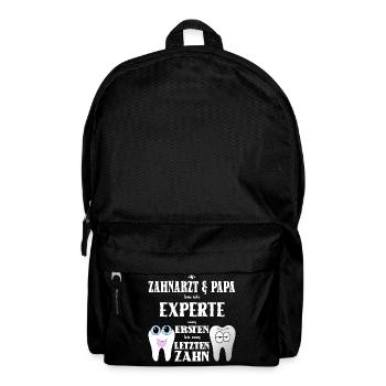 Zahnarzt Papa Zahnmediziner Vater Geschenk - Rucksack - Schwarz - Vorne