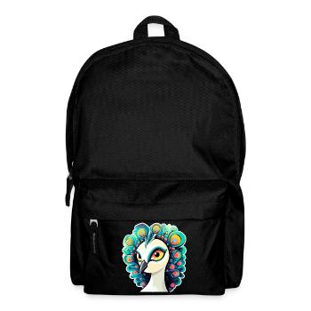 Peacock Bird Drawing - Backpack - black - Front