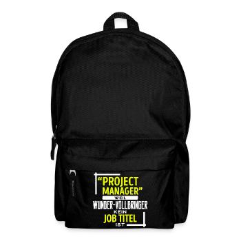 Job Statement Project Manager Profession Career Work - Backpack - black - Front