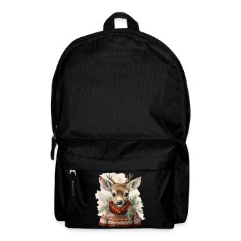 Deer in winter sweater - Backpack - black - Front