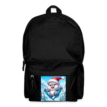 Bunny Jumping Ski Christmas - Backpack - black - Front