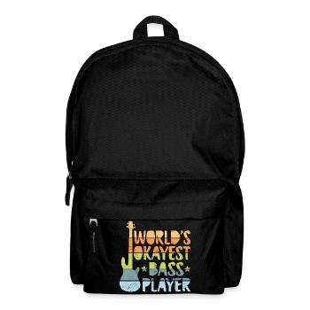 worlds okayest bass player hell copy - Backpack - black - Front