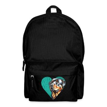 Rottweiler Portrait - Rucksack - Schwarz - Vorne