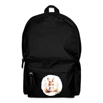 Hase Aquarell - Rucksack - Schwarz - Vorne