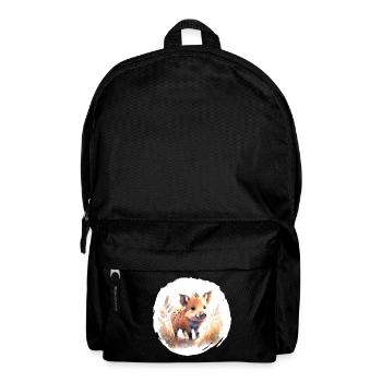 Wild Boar Piglet Watercolor - Backpack - black - Front