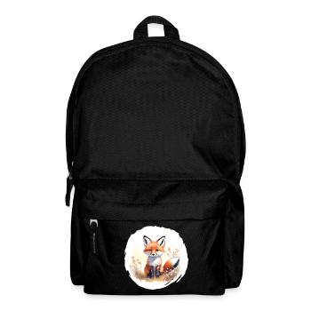 Fox Watercolor - Backpack - black - Front