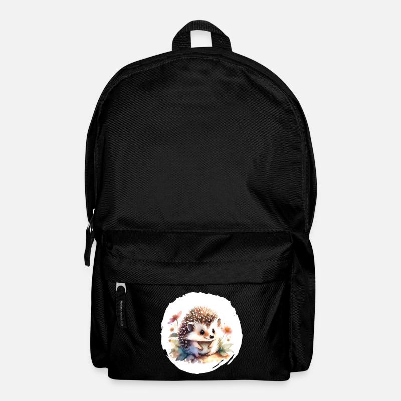 Igel Aquarell - Rucksack - Schwarz