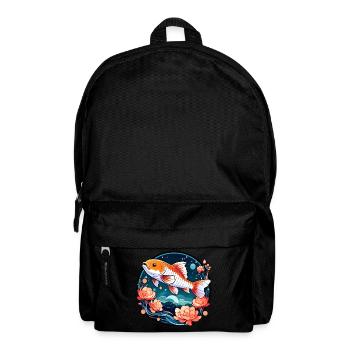 Koi Karpfen Zeichnung - Rucksack - Schwarz - Vorne