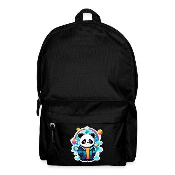 Dessin de panda - Sac à dos - noir - Devant