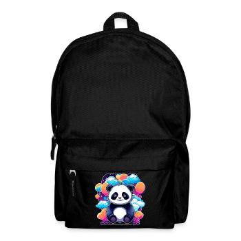 Dessin de panda - Sac à dos - noir - Devant