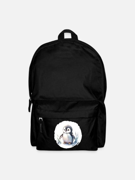 Pinguin Aquarell - Rucksack - Schwarz