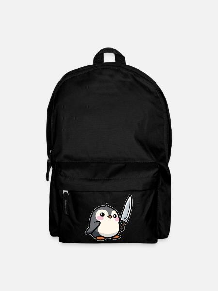 Lustiger Pinguin - Rucksack - Schwarz