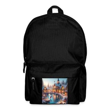 Scandinavian Christmas Village - Backpack - black - Front