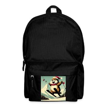 Marmotte Ski Affiche Vintage - Sac à dos - noir - Devant
