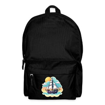 Segelboot Illustration - Rucksack - Schwarz - Vorne
