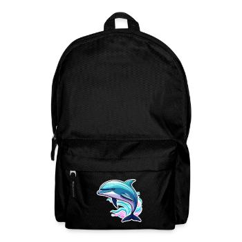 Delfin Illustration - Rucksack - Schwarz - Vorne