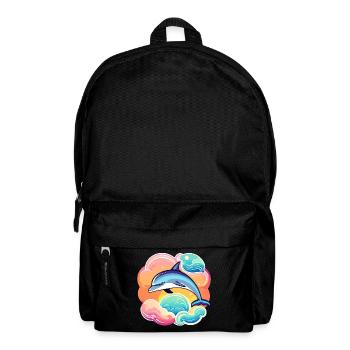 Delfin Illustration - Rucksack - Schwarz - Vorne